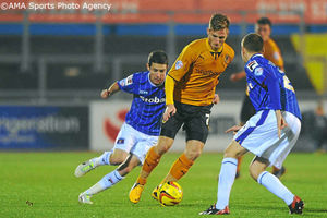 James Henry of Wolverhampton Wanderers and Conor Townsend of Carlisle United.