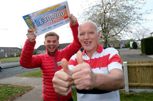 Tony Williams, 59, also won a share of the cash through his postcode WS7 2EY