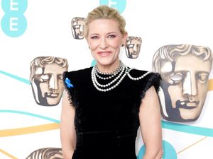 Supporting image for story: Cate Blanchett among stars wearing ribbons in solidarity with refugees at Baftas