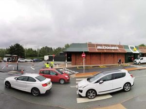 Supporting image for story: Queues as Shropshire McDonald's drive-throughs reopen - with video and pictures