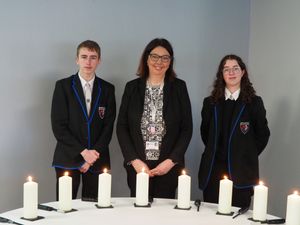 Supporting image for story: Students at Burton Borough School take part in Holocaust memorial in Telford