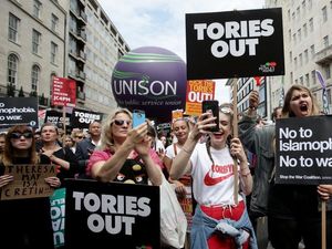 Supporting image for story: Thousands march through London as part of a demonstration against austerity