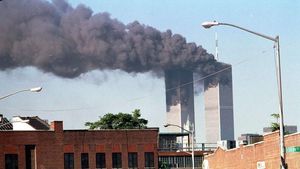 The twin towers of the World Trade Centre on September 11, 2001