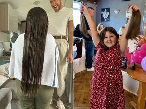Supporting image for story: Seven-year-old Hollie-Ann crops long locks for children's charity