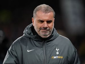 Tottenham boss Ange Postecoglou reacts on the touchline