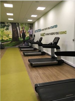 How the team at the Sports Village have used alternative spaces to house gym equipment.