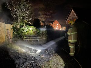 Firefighters put out the blaze in Market Drayton