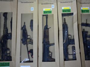 Firearms which were part of an illicit stash of weapons seized by the NCA as part of a ruse by Irish national Thomas Kavanagh, a boss of the Kinahan organised crime group