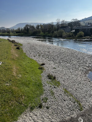 Some of the material Builth Wells councillors want removed as they believe it is contributing to the flooding issues in the town