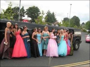 Supporting image for story: Girls take hummer to school prom