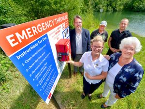Supporting image for story: Throwlines being installed at Telford lakes in safety drive

