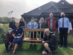 Supporting image for story: Community bench gifted to Shropshire GP practice to thank NHS staff 