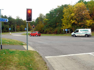 Supporting image for story: Red light cameras for Telford's problem Trench Lock interchange