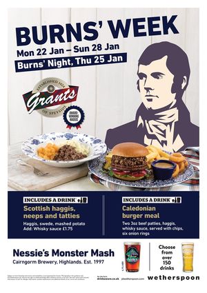 The Burns Week event will provide customers with a taste of Scotland. Photo: Wetherspoons