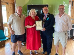 Supporting image for story: Long standing Builth Wells nurse is presented with Silver Kite award at the Royal Welsh Show