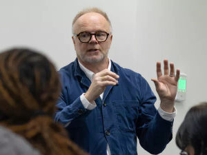 Supporting image for story: Albrighton-born award-winning actor Jason Watkins who starred in Netflix's The Crown delivers masterclass to aspiring TV production students in West Midlands