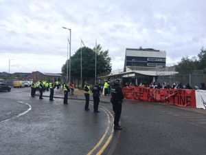 Supporting image for story: Twelve charged after pro-Palestinian demonstrators blockade factory