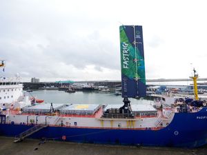 Supporting image for story: Sea trials under way for wind-powered sail in bid to cut shipping emissions