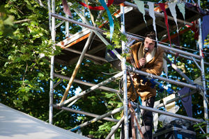 The Commentators. Picture by: Graeme Braidwood