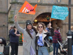 Supporting image for story: Rally fills Shrewsbury Square on 'national right to strike day'