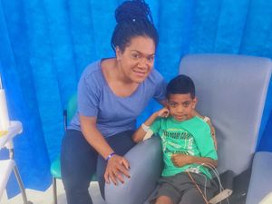 Supporting image for story: Joy as boy who fell into coma at trampoline park bounces back