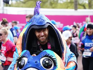 Supporting image for story: Joel Dommett says he had to ‘dig deep’ running London Marathon as a piranha