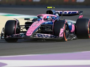 Alpine driver Jack Doohan of Australia steers his car during the third free practice ahead of the Formula One Saudi Arabian Grand Prix i Arabia F1 GP Auto Racing