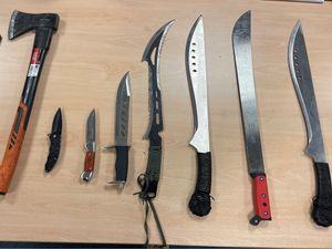 Supporting image for story: Hundreds of weapons seized during police crackdown