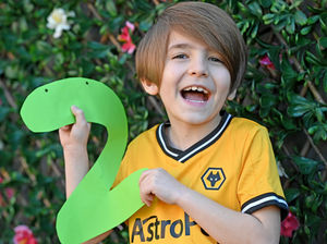 Supporting image for story: Boy celebrates second birthday despite being days away from turning eight