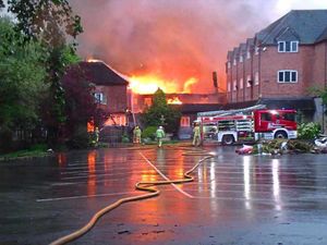 At its peak, more than 80 firefighters tackled the blaze