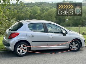 The car was taken off the road after the driver was found to be in possession of cannabis and the car having numerous dangerous faults. Photo: Staffordshire Police Road Crime Team