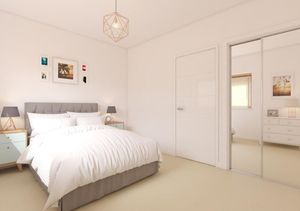 One of the modern rooms