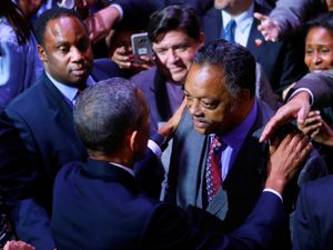 Supporting image for story: Obamas hail ‘true giant’ as they credit Jesse Jackson for their success