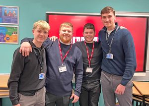 From L to R: Kai Taylor – Business Student, Brendon Manders, Jaydon Manders and Krzysztof Folta – Business Student