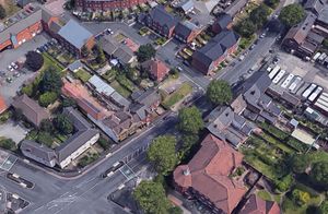 An aerial view showing Wednesbury Road next to the Brown Lion pub. Photo: Google