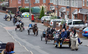 In 2011 Tipton horse owners rode to Oldbury Council House to protest about planned new rules