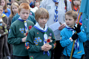 Cubs and scouts took part in the Bridgnorth service