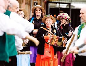 Happy feet – the Shrewsbury Morris Dancers entertain passers-by