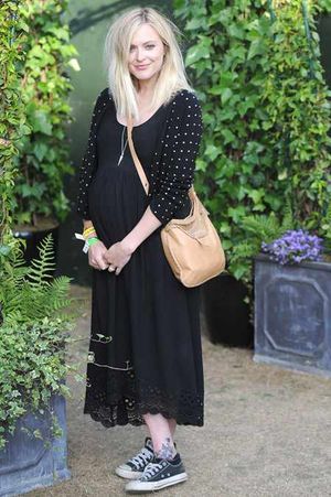 Fearne opts for a floaty dress