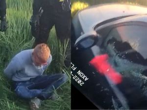 Supporting image for story: West Midlands to Skegness drug courier: Police smash car window and arrest drug courier after 5-mile A46 chase