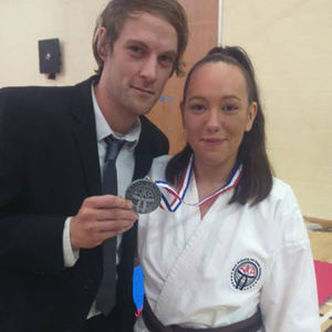 Matt and his wife Rachel at the British Open in 2015