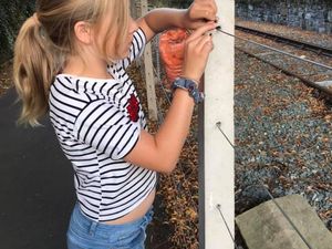 Supporting image for story: Oswestry's Lily-Ella, 10, tackles dog mess problem