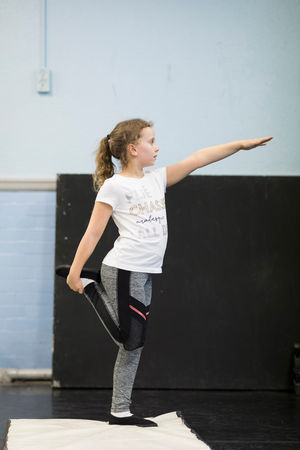 Matilda cast members during their first day of rehearsals. Pic: Helen Maybanks