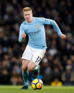De Bruyne is out with a knee injury.