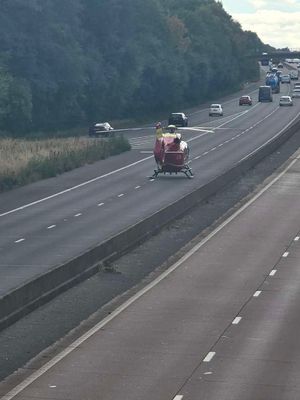 The air ambulance on the M54