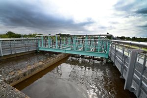 One of the new Membrane Aerated Biofilm Reactors at the Monkmoor Sewage Treatment Works in Shrewsbury