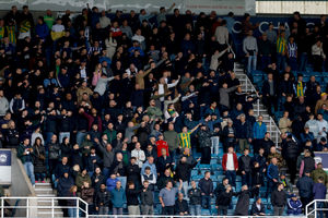 The Albion following were left fuming at Millwall. The Baggies are now winless in nine against the Lions. (Photo by Adam Fradgley/West Bromwich Albion FC via Getty Images)