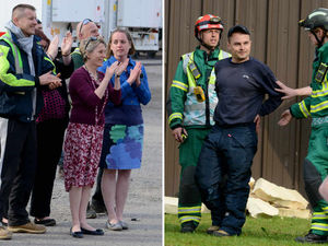 Supporting image for story: Hinstock warehouse collapse: Worker freed after more than nine hours under cheese and shelving