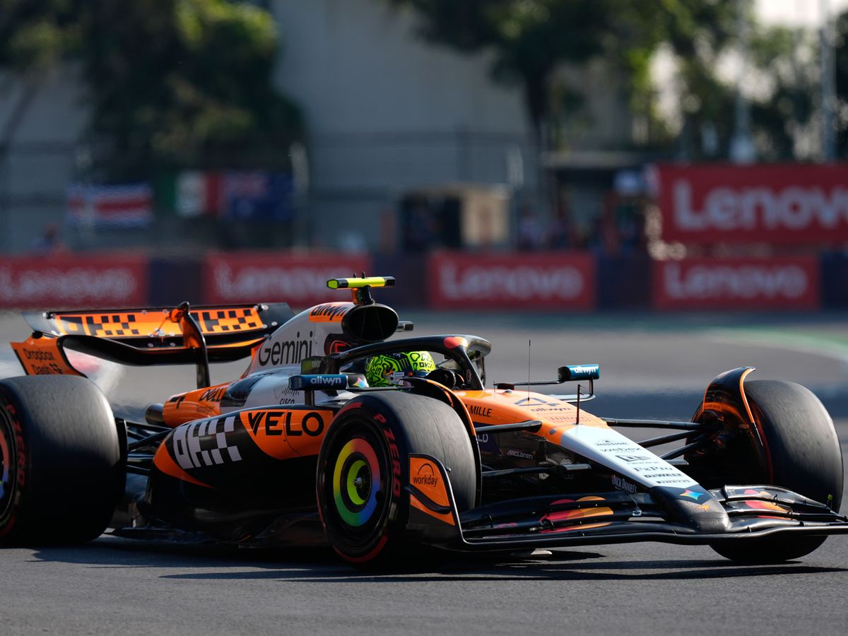 Lando Norris leaves rivals trailing in his wake to claim pole position in Mexico
