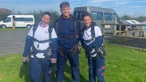 Supporting image for story: Aldi colleagues in Shrewsbury raise more than £2,500 in charity skydive